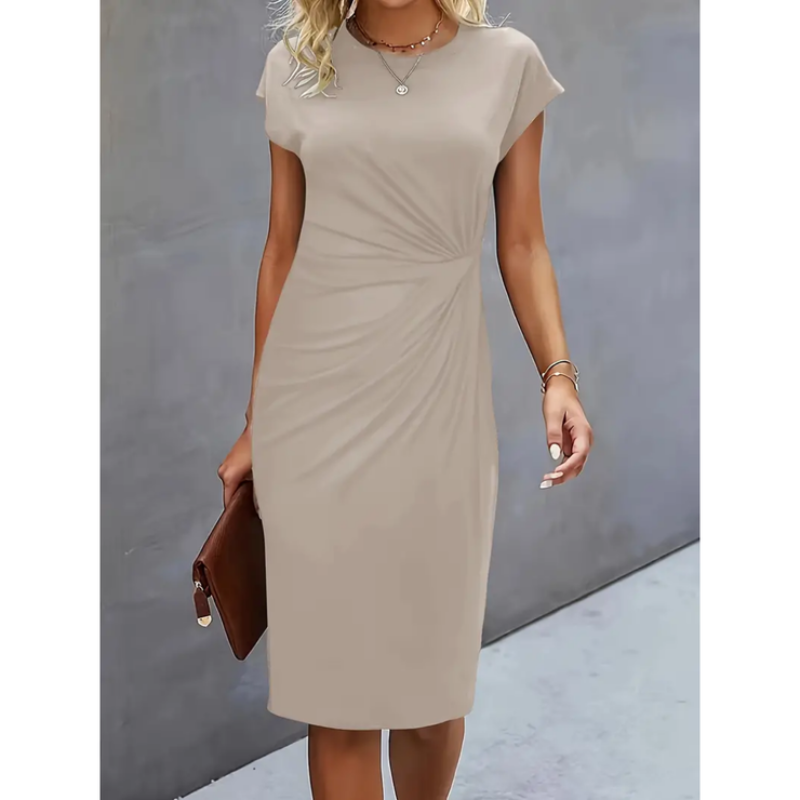 Alicah | Robe Midi Formelle À Manches Courtes