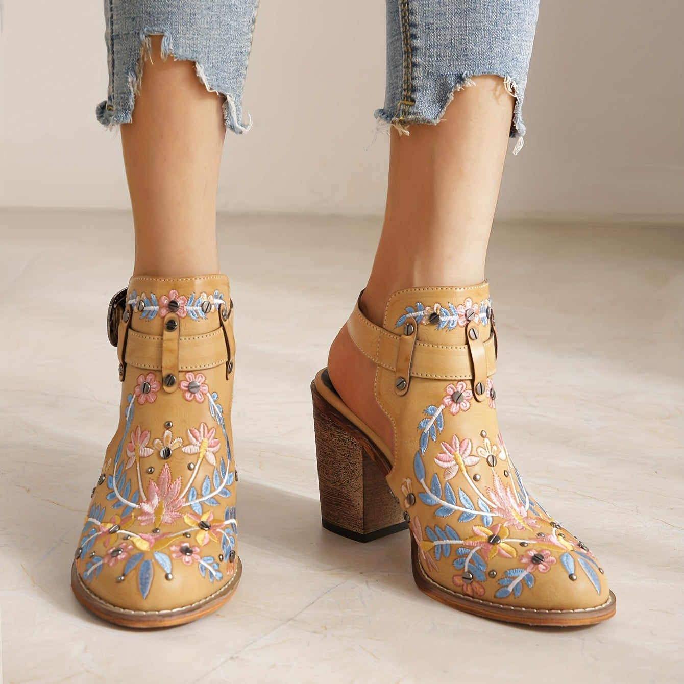 Rosine | Bottines À Fleurs Vintage