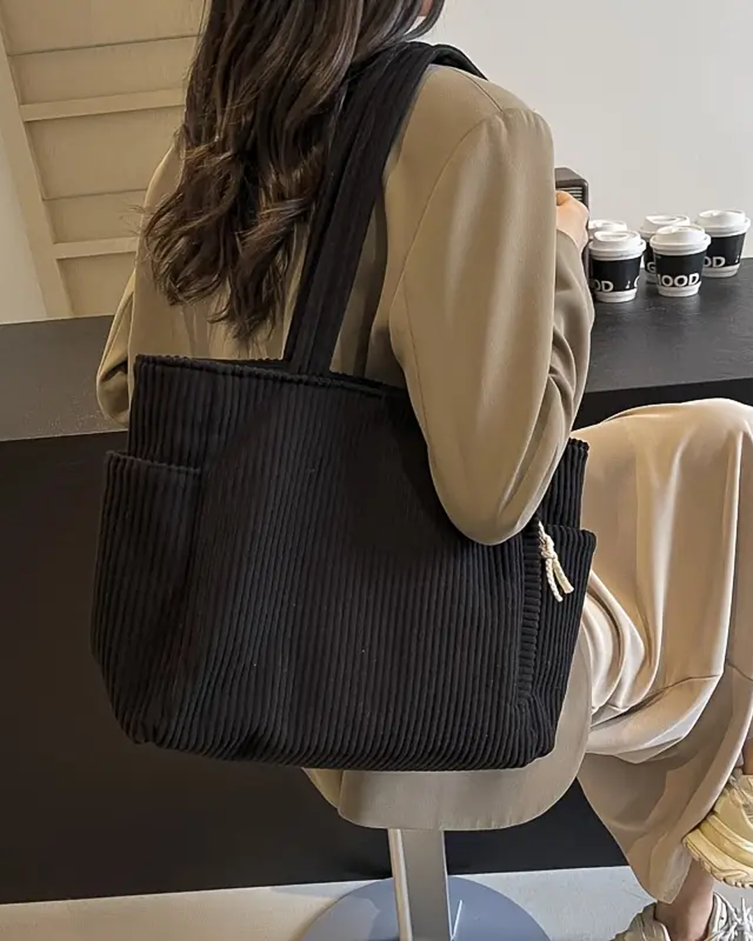 Tilda | Sac à bandoulière nervuré avec cordon