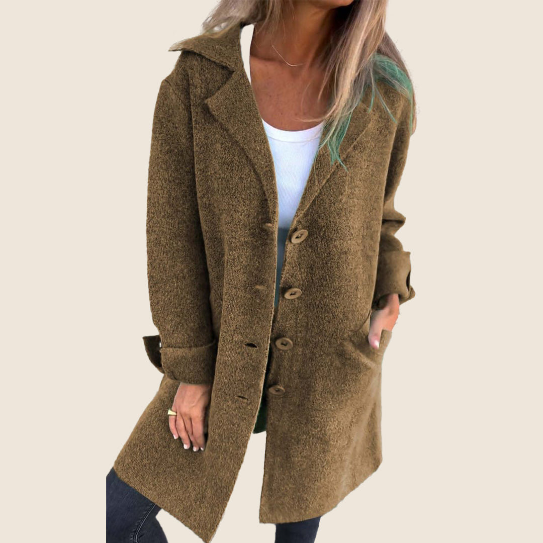Sofia – Manteau doux à boutons