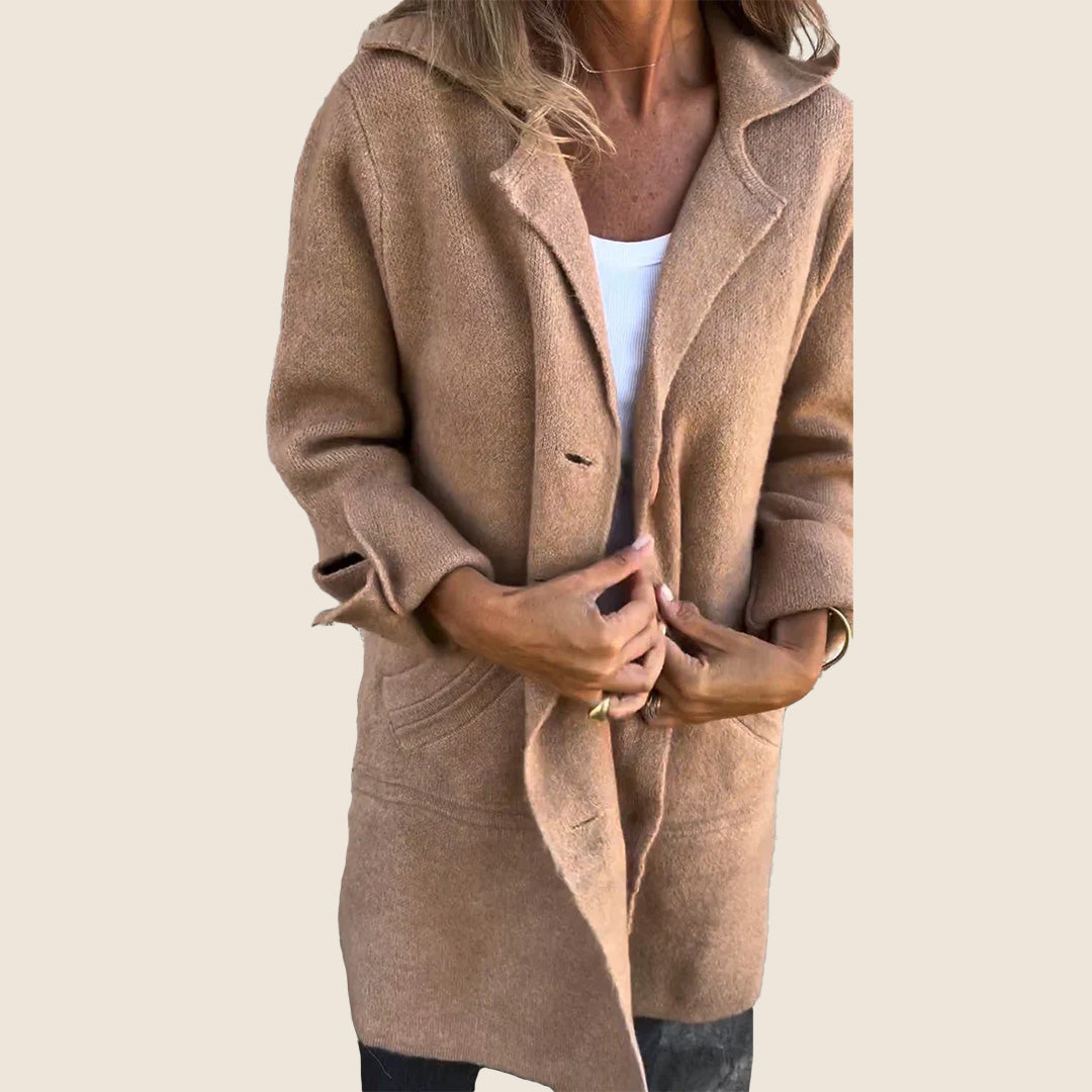 Sofia – Manteau doux à boutons