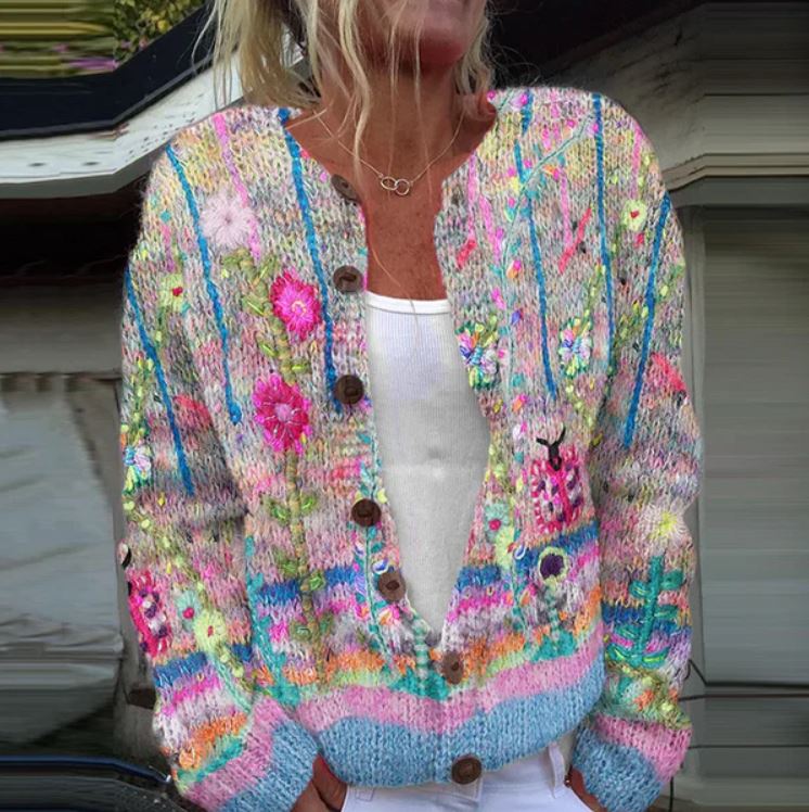 Sanne | Cardigan élégant à imprimé floral