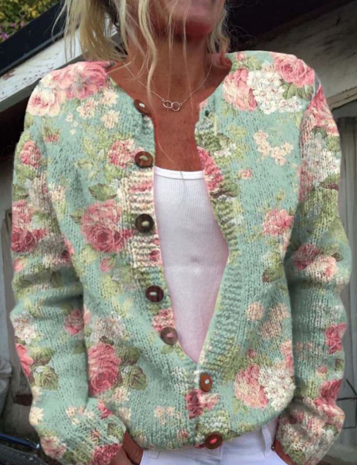 Sanne | Cardigan élégant à imprimé floral