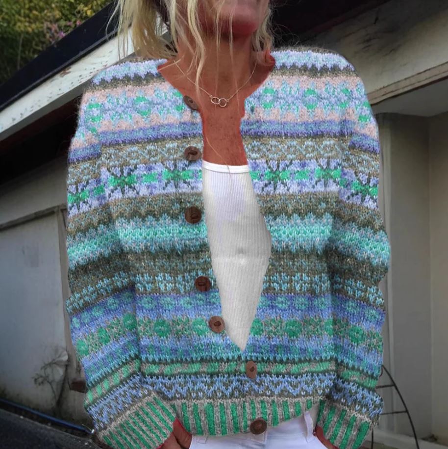 Lotte | Cardigan bleu imprimé
